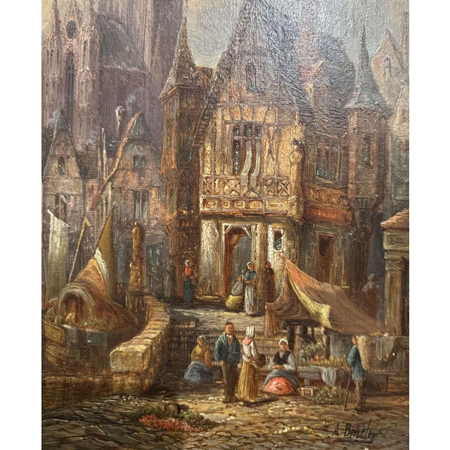 Pair of Early 20th Century French Views by British Artist Alfred Bentley For Sale - Image 12 of 18