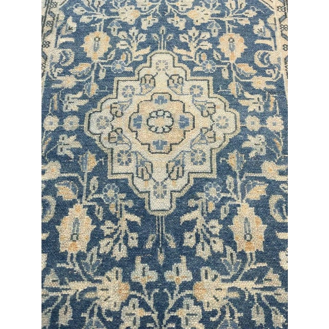 Blue Old Persian Hamedan Runner Rug For Sale - Image 8 of 8