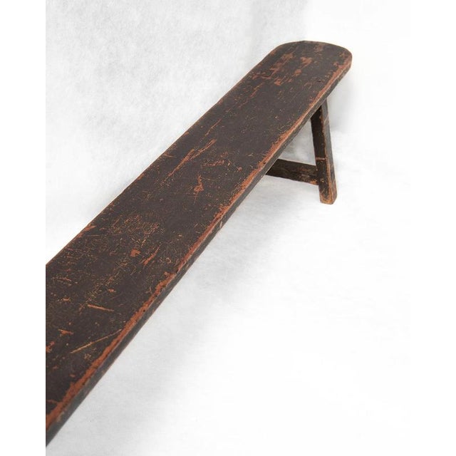 Wood Antique French Provincial Wooden Bench For Sale - Image 7 of 9