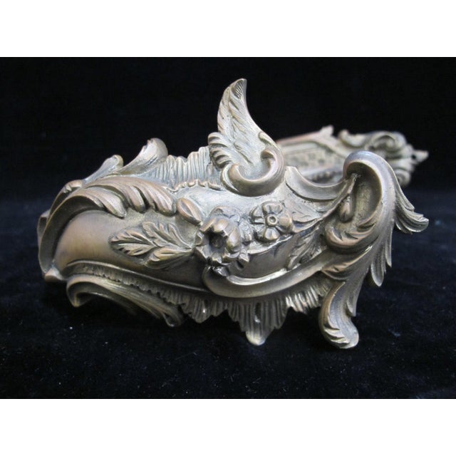 Italian Gilt Brass Rococo Style Ornate Flower Curtain Hooks Tieback Set of 4 For Sale In Portland, OR - Image 6 of 16