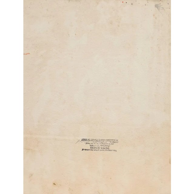 'Woman Seated' by Victor Di Gesu, Paris, Louvre, Académie Chaumière, California, Los Angeles County Museum of Art, San Francisco Art Association For Sale In Monterey, CA - Image 6 of 7