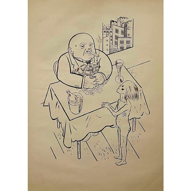 American George Grosz, Large George Grosz 1923 Lithograph Die Rauber German Expressionism Wpa Realism For Sale - Image 3 of 13
