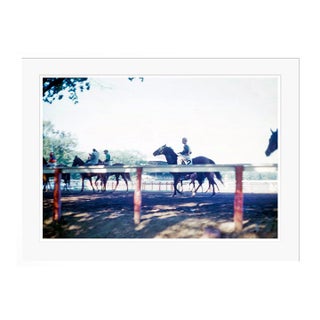 Toni Frissell 'Horse Race at Saratago' Archival Pigment Print Framed in White For Sale