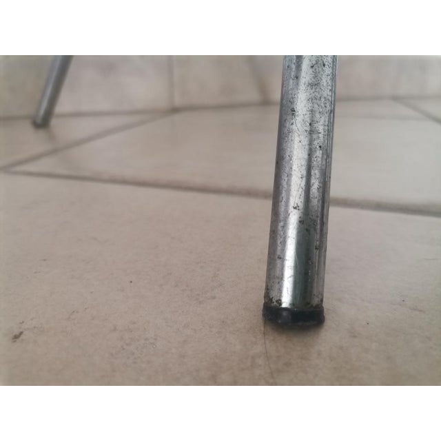 Set of German Red Leather Swivel Filigree Rotating Stools attributed to Hailo 1960s For Sale - Image 15 of 18