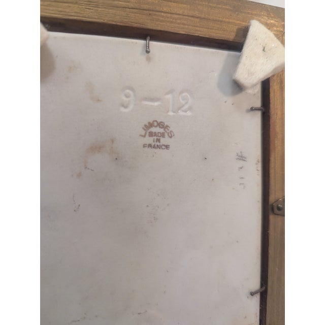 French Provincial 1960s Pair Limoges Painted Pannels For Sale - Image 3 of 8