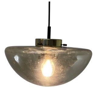 Space Age B 1065 Goudschaal Pendant Light in Smoked Glass with Brass Mount from Raak Amsterdam For Sale