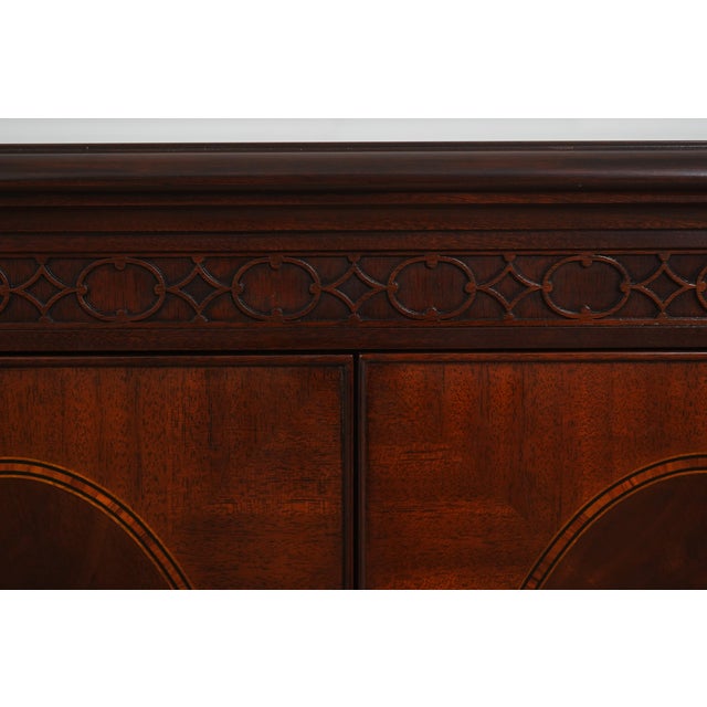 Henkel Harris Mahogany Inlaid Four Door Server Credenza For Sale - Image 10 of 18