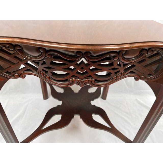 Late 20th Century Late 20th Century Baker Charleston Collection Mahogany Drop Leaf Side Table For Sale - Image 5 of 12