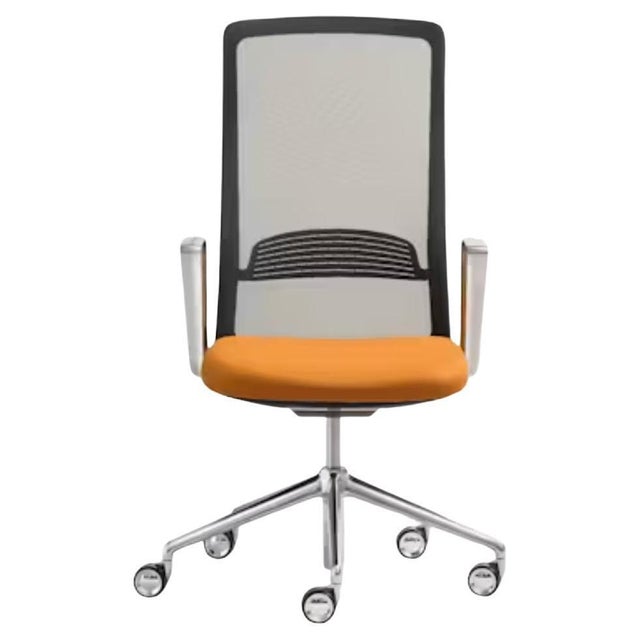 Thats It Net Managerial Armchair with Mesh Backrest and Aluminum by Quinti Sedute For Sale - Image 9 of 9