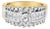 14K Yellow and White Gold 1 1/2 Cttw Round and Princess-Cut Diamond Band Ring (H-I Color, SI2-I Clarity) For Sale