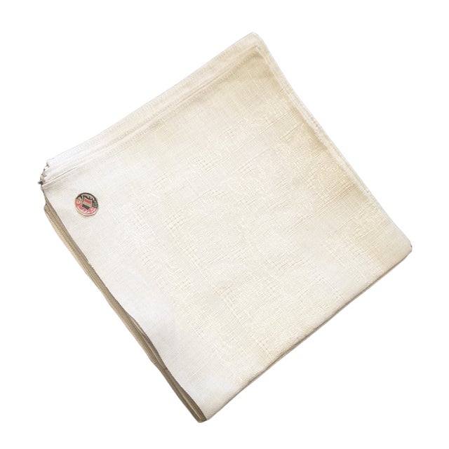 Vintage Belgium Linen Dinner Napkins- Set of 12 For Sale In Columbus - Image 6 of 6