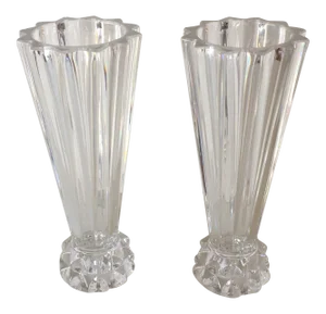 Rosenthal Classic Crystal Fluted Vases, a Pair