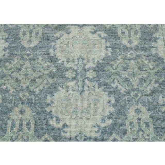 Early 21st Century Gray & Green Turkish Oushak Rug 4'1" x 5'10" For Sale - Image 5 of 7