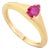 14k Yellow Gold Prong Set Natural Ruby Ring Size 9 by VRJewels For Sale