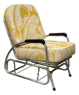 1940s Aluminum Rocking Slider Chair