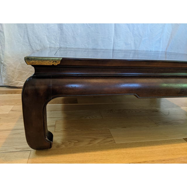 Vintage 1970s Henredon Artefacts Solid Burl Wood Asian Chinoiseries