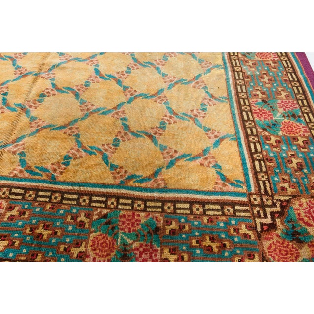Art Deco Doris Leslie Blau Vintage French Art Deco Rug by Jules Coudyser For Sale - Image 3 of 8