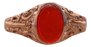 The Collo: Antique Carnelian Ring in Rose Gold