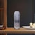 Glass Cool Ice Blue Ribbed Cylindrical Vessel For Sale - Image 7 of 7