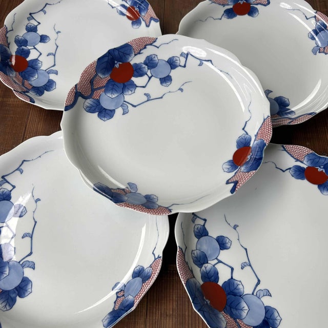 1950s Vintage Plates in Porcelain, 1950s, Set of 5 For Sale - Image 5 of 18