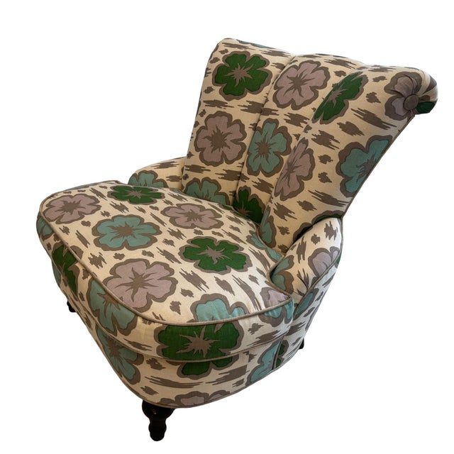 1940s Slipper Chair From Estate of Ann Miller For Sale - Image 4 of 6