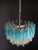 Mid-Century Modern Vintage Blue Murano Glass Quadriedri Ceiling Lamp, 1980s For Sale - Image 3 of 18