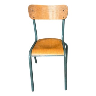 Stacking Dining Chair with Wide Back Rest from Mullca, 1950s For Sale