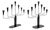 Seven-Arm Candelabras by Gunnar Ander for Ystad Metall, Sweden, 1950s, Set of 2 For Sale