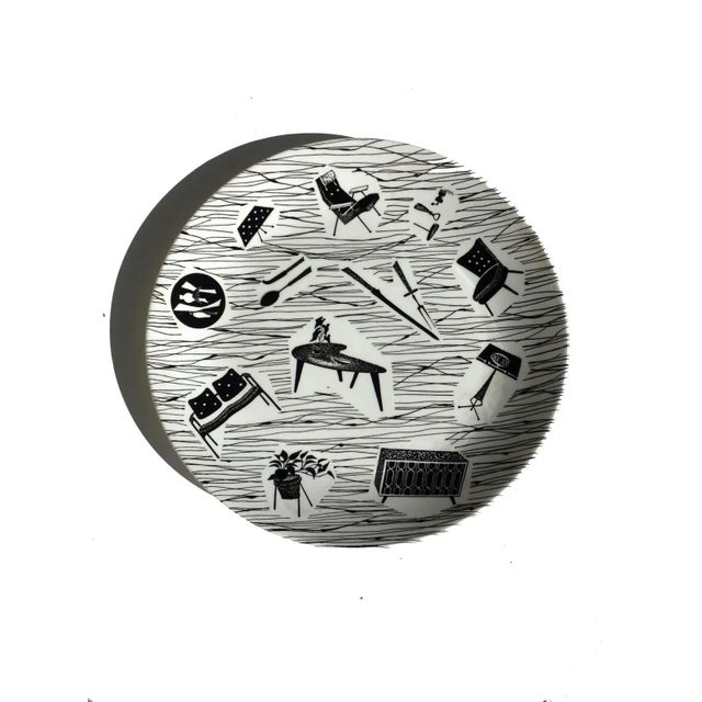 Mid-Century Ceramic Plate from Homemaker, in Flawless conditions. Designed 1950 to 1959 This piece has an attribution...