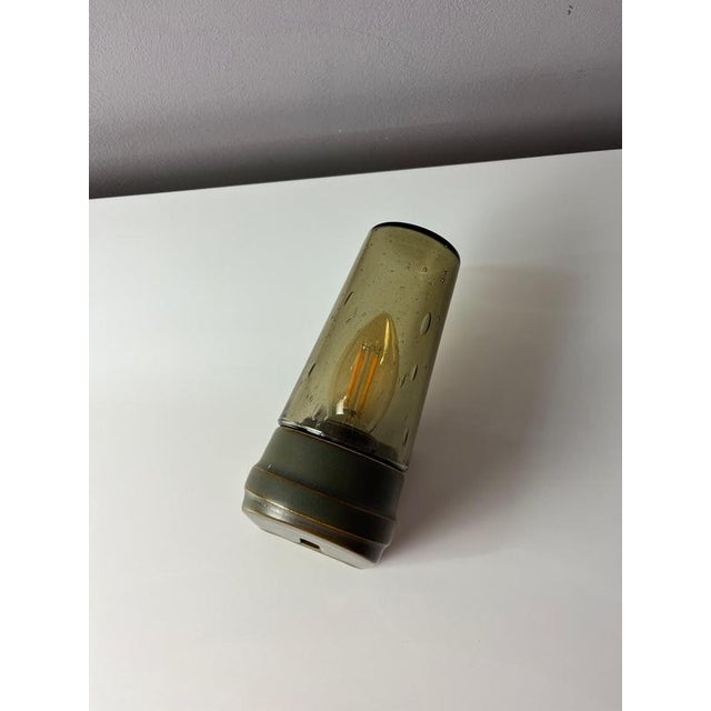 Model 6080 Wall Lamp in Smoked Glass by Sigvard Bernadotte for Ifö For Sale - Image 5 of 11
