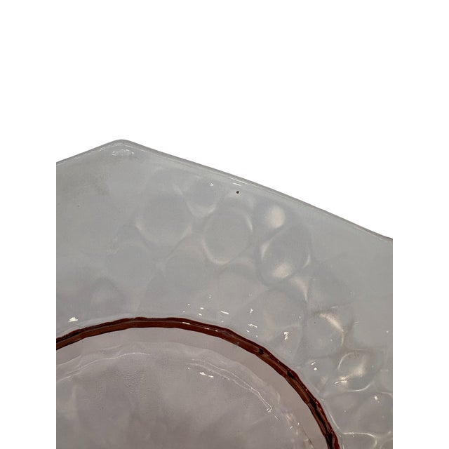 Mid 20th Century Pink Depression Glass Octagon Plates - Set of 7 For Sale - Image 13 of 15