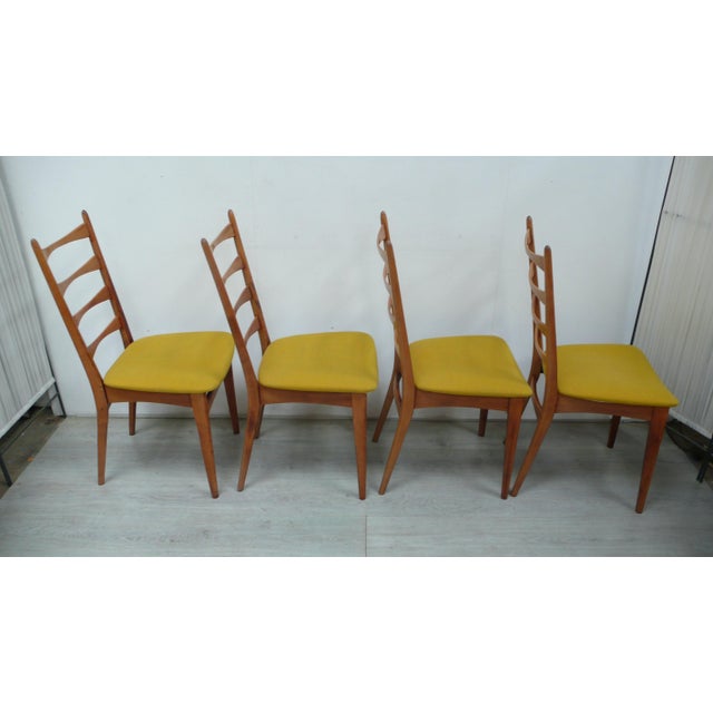 Chairs with Butterfly Ladder Back, 1960s, Set of 4 For Sale - Image 4 of 7
