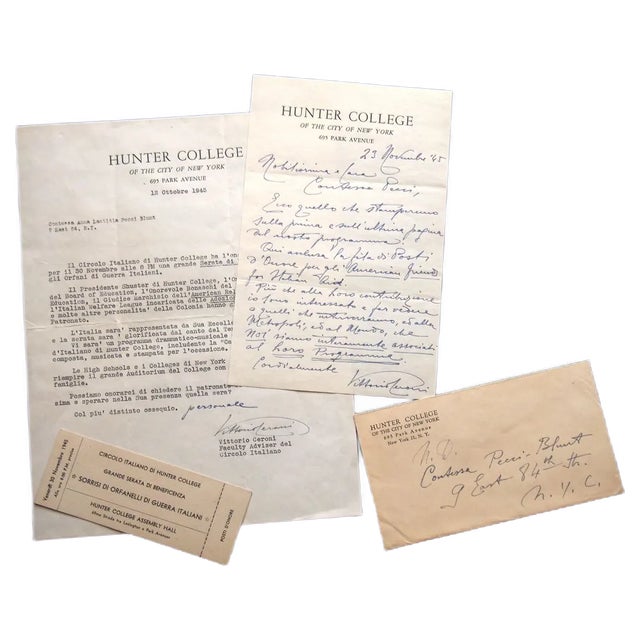 Vittorio Ceroni Gonzaga, Hunter College's Benefit Evening, 1945 For Sale
