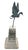 Metal Bronze-Finished Cast Iron Flying Duck Statue on Cast Stone Pedestal For Sale - Image 7 of 12