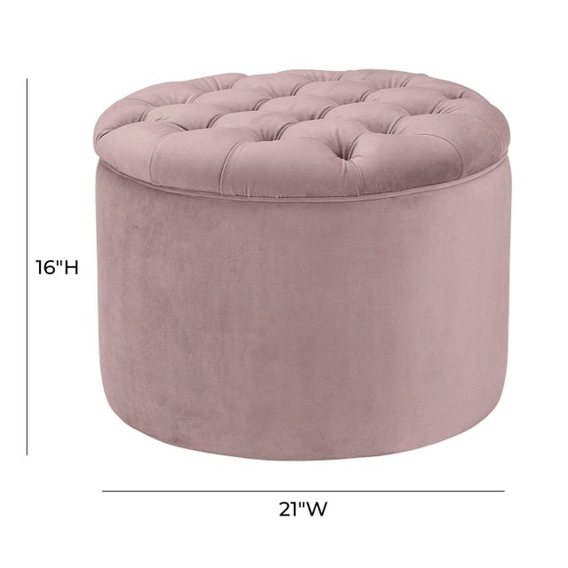 Queen Mauve Velvet Storage Ottoman For Sale - Image 4 of 6