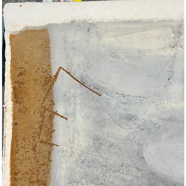 Silver John Walker, Large 3D Cast Paper Abstract Oil Monoprint Unique Monotype Painting John Walker, 1991 For Sale - Image 8 of 18