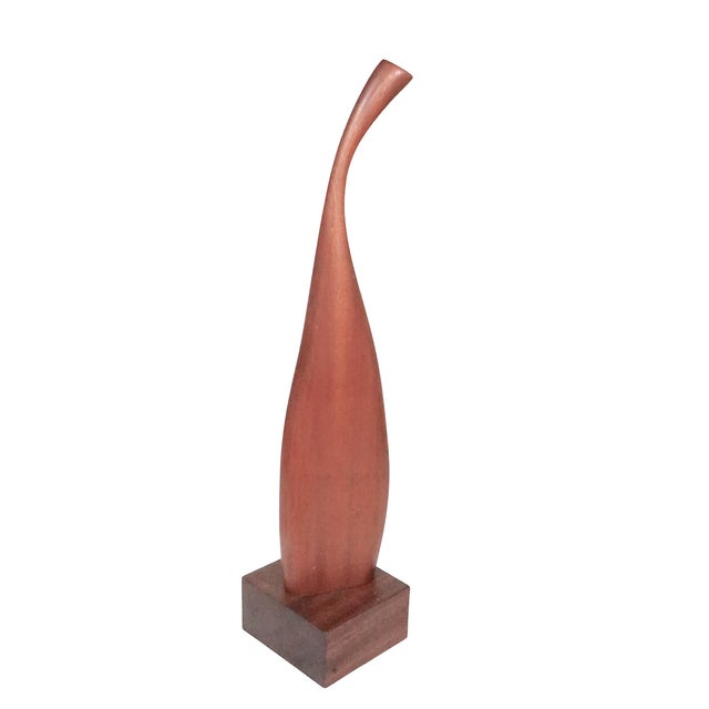Wood Organic Mid Century Wood Sculpture Marked Dinero For Sale - Image 7 of 9
