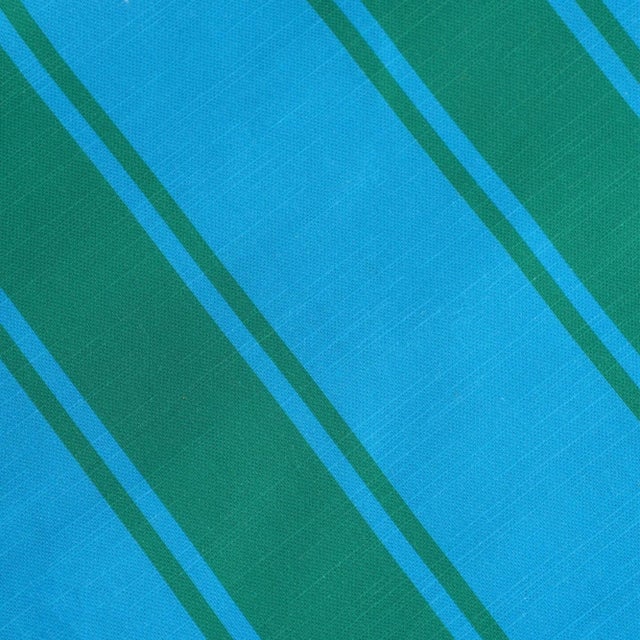 Traditional 22" Riviera Stripe Pillow Cover in Kelly Green and Cerulean Blue For Sale - Image 3 of 3
