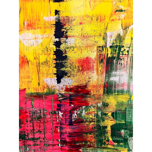 Abstract The Fire Inside Abstract Expressionism Acrylic Painting by Shabs Beigh For Sale - Image 3 of 9