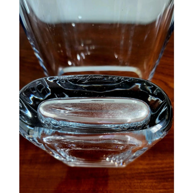 Mid-Century Modern Ice-Blue Art Glass Vases from Strömbergshyttan, 1960s, Set of 2 For Sale - Image 12 of 13