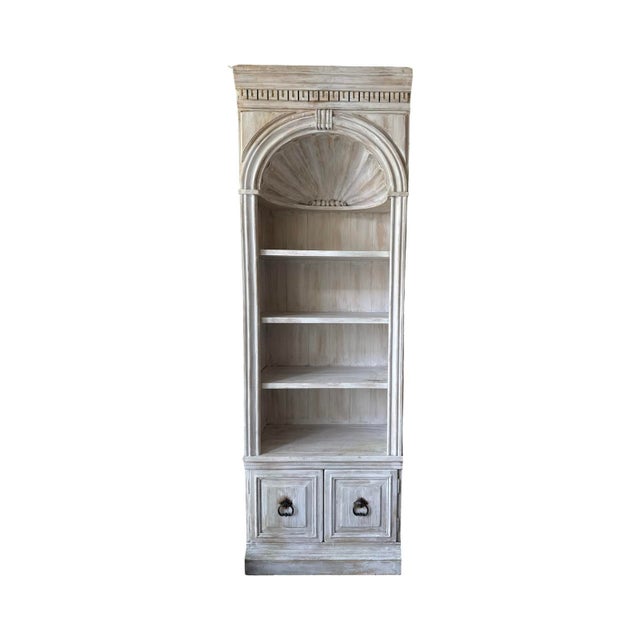 Off-white Vintage Italian Classic Libraries Wait Patina - A Pair For Sale - Image 8 of 9