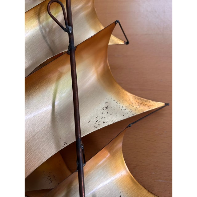 John DeMott Brutalist Metal and Brass Sailing Ship Wall Sculpture For Sale - Image 12 of 13