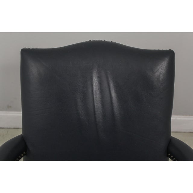 Distressed Blue Leather Office Desk Chair Chairish