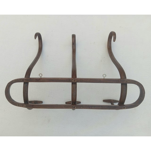 Vintage Bentwood Wall Coat Rack, 1950s For Sale - Image 3 of 7