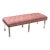 Parisian Dusty Rose Velvet + Lucite Frame Custom Bench For Sale