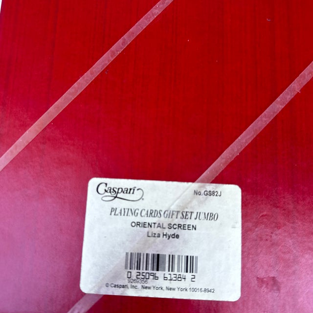 Gold 1970s Collection of Gold Asian Playing Cards and Note Pad For Sale - Image 8 of 8