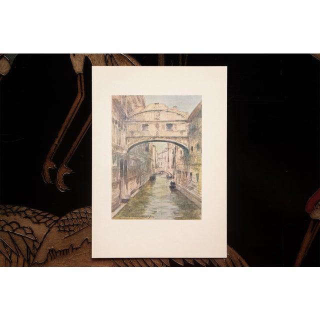 1912 Mortimer Menpes "The Bridge of Sighs", Original Full-Color Print of Venice For Sale - Image 4 of 6