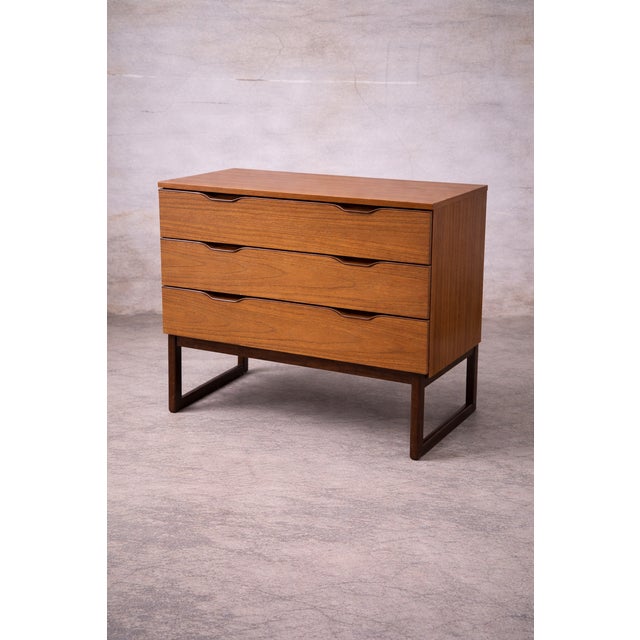 Brown Mid-Century Modern Europa Formica and Teak Chest of Drawers, 1970s For Sale - Image 8 of 8