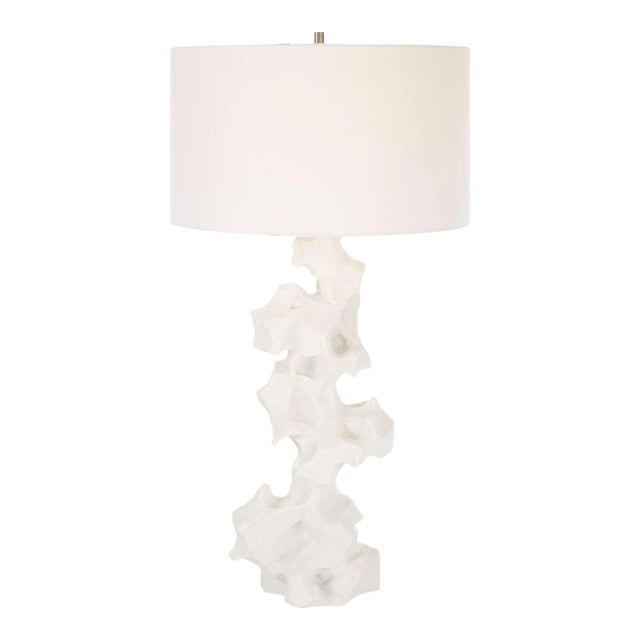 Remnant White Marble Table Lamp For Sale