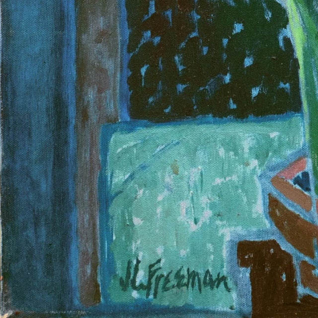 Signed lower left, 'J.L. Freeman' for Jean L. Freeman (American 1926-2006) and painted circa 1975. Born in Michigan, Jean...
